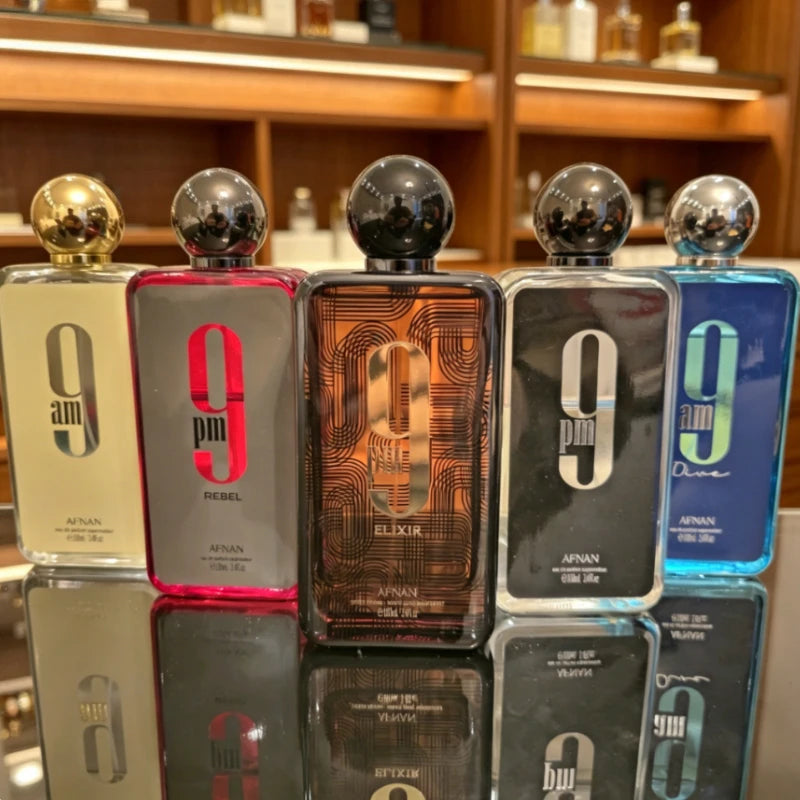 Perfumes Arabes AFNAN 9PM/9AM Perfume 100ml 9pm Perfume Man Lasting Perfumes and Colognes Luxury Fresh Woody Aromatic Fragrance